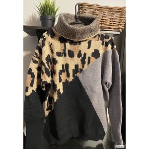 FHQ Collection Leopard Block Sweater